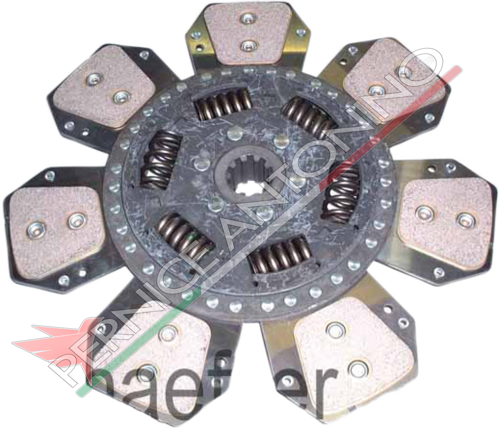 Central cerametallic plate with 7 vanes - Cushioned Ø 310 sintered - 10 grooves