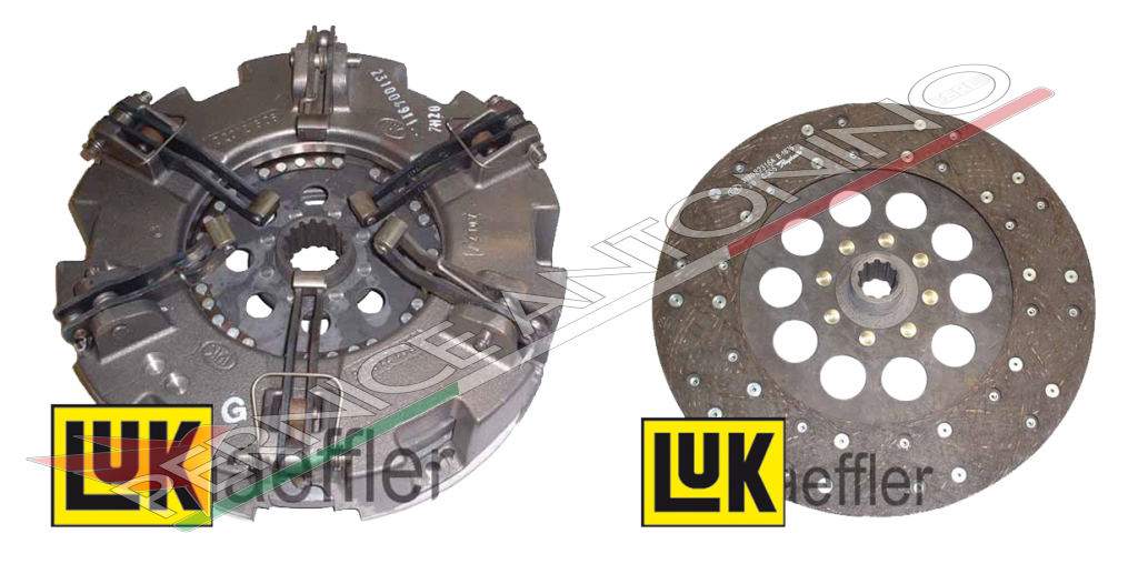 Mechanism with 6 levers complete with central sintered plate, supplied without PTO plate - Plate Ø