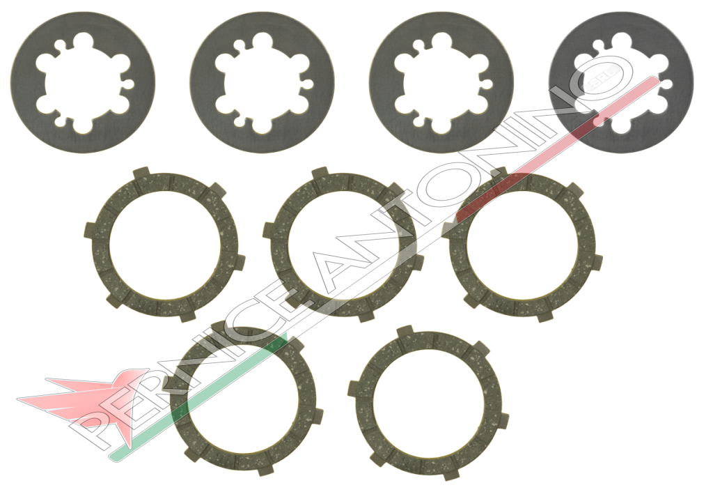 Set of 5 discs for multi-disc clutch