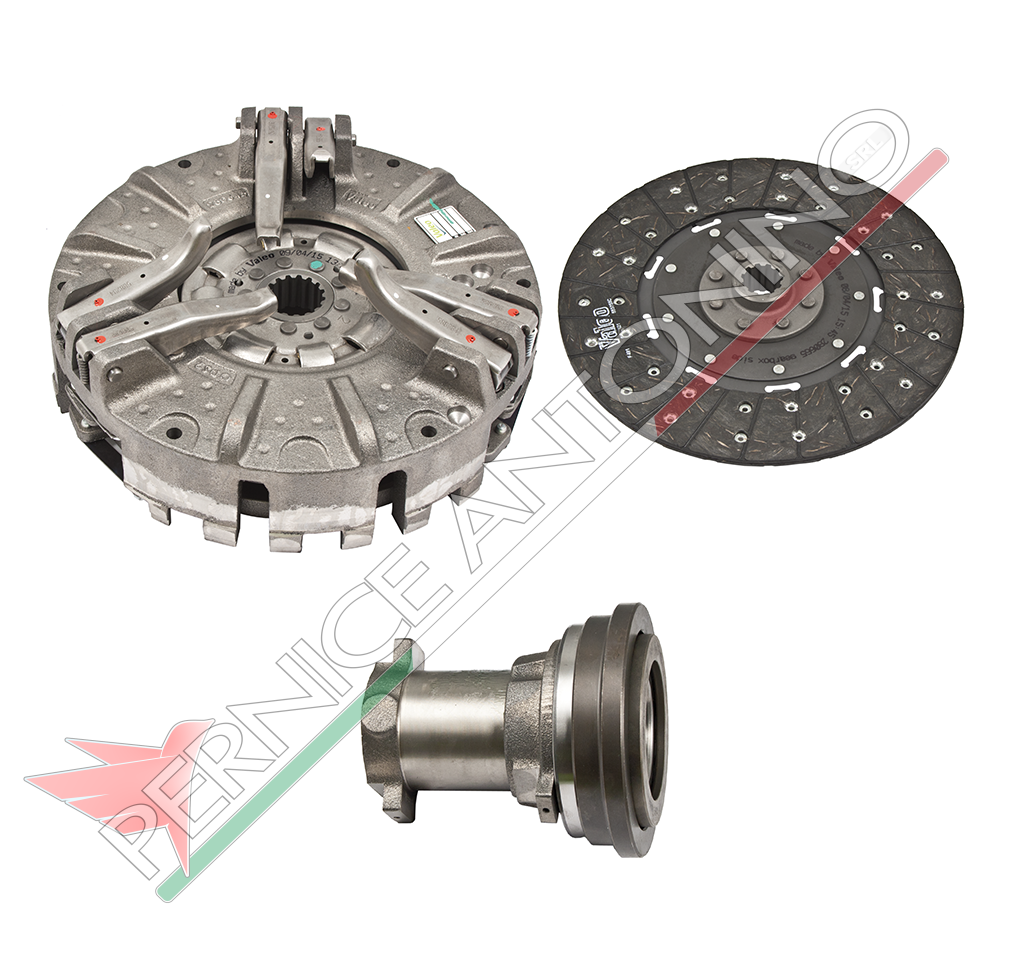 Mechanism with 6 levers complete with central cushioned cerametallic plate supplied with PTO plate and thrust bearing - Plate Ø310mm