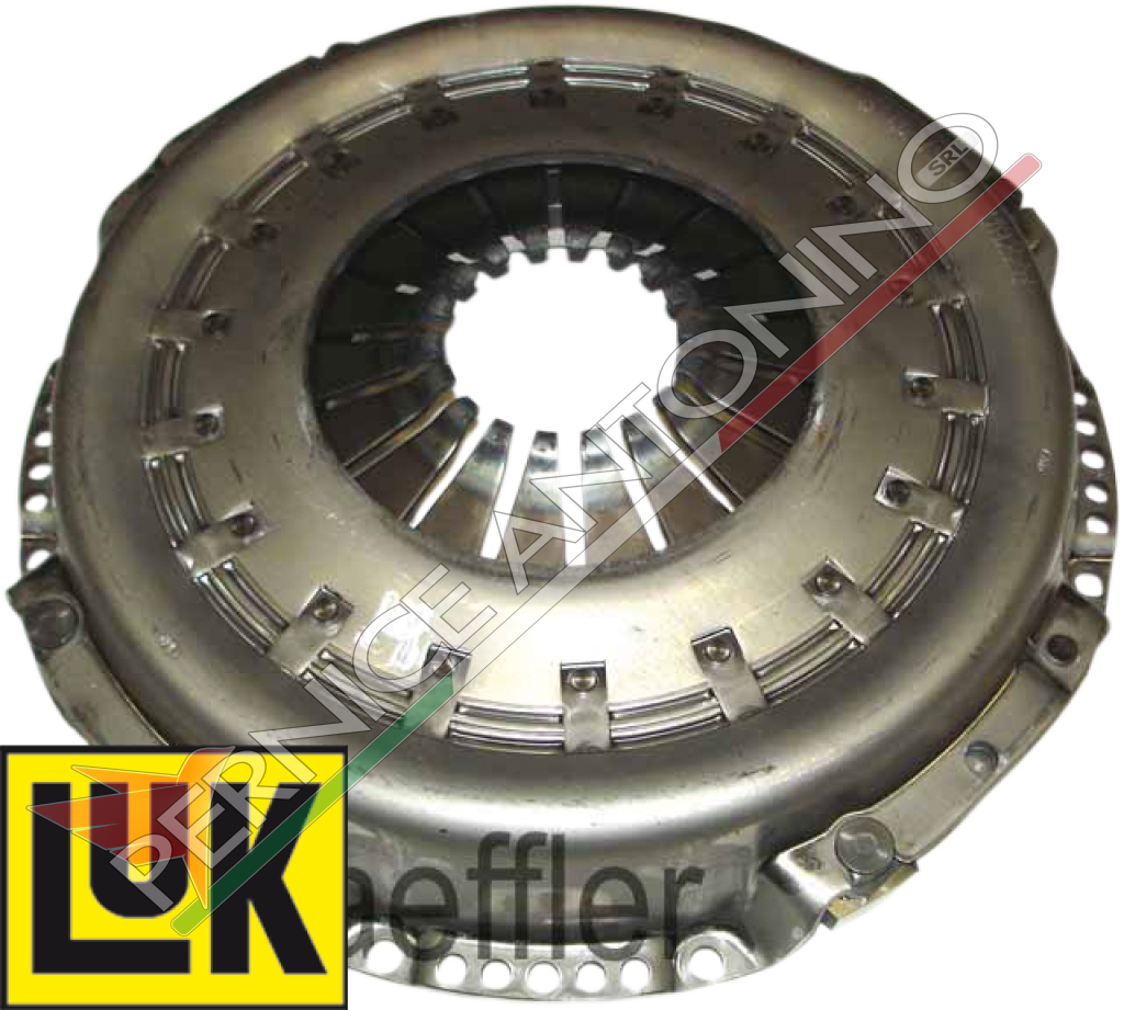 Single-plate clutch with diaphragm springs