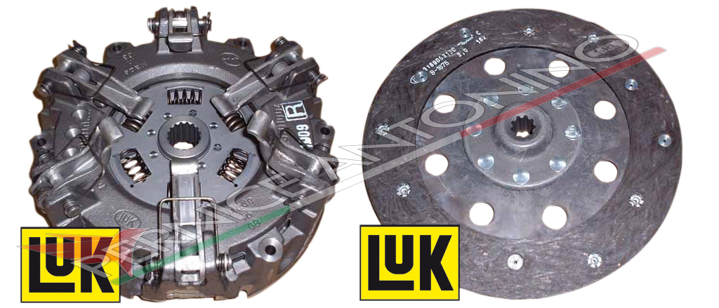 Double clutch kit with 6 levers and PTO clutch plate Ø 225 mm