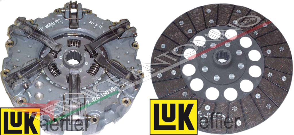 Reinforced clutch kit with internal disc and PTO