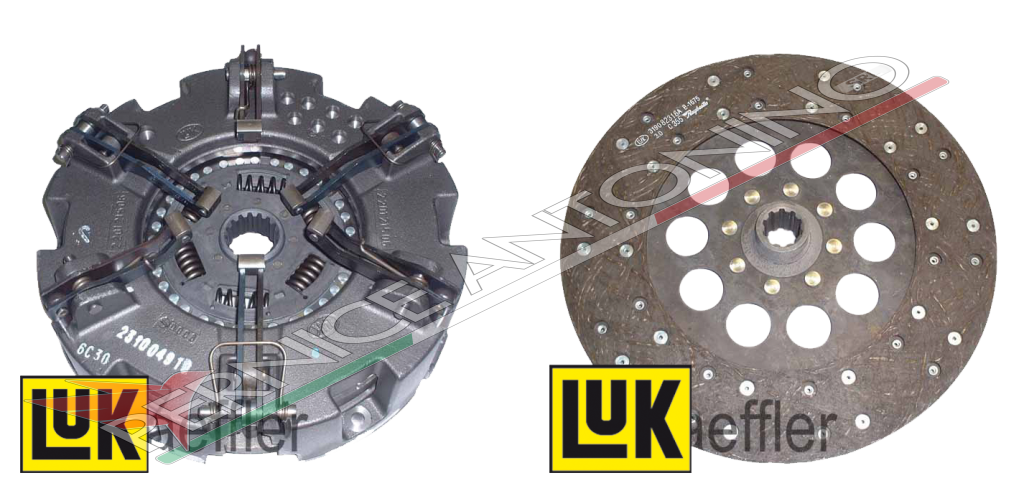 Reinforced clutch kit with internal disc and PTO