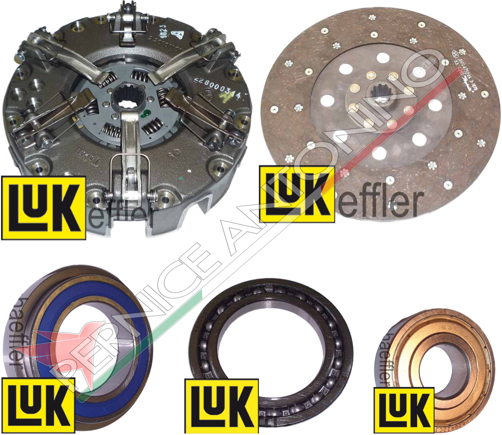 Clutch kit with mechanism, central plate and gearbox. Ø 280