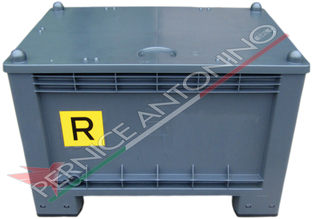 CONTAINER WITH LID FOR FLAT BATTERIES - 300 LITERS