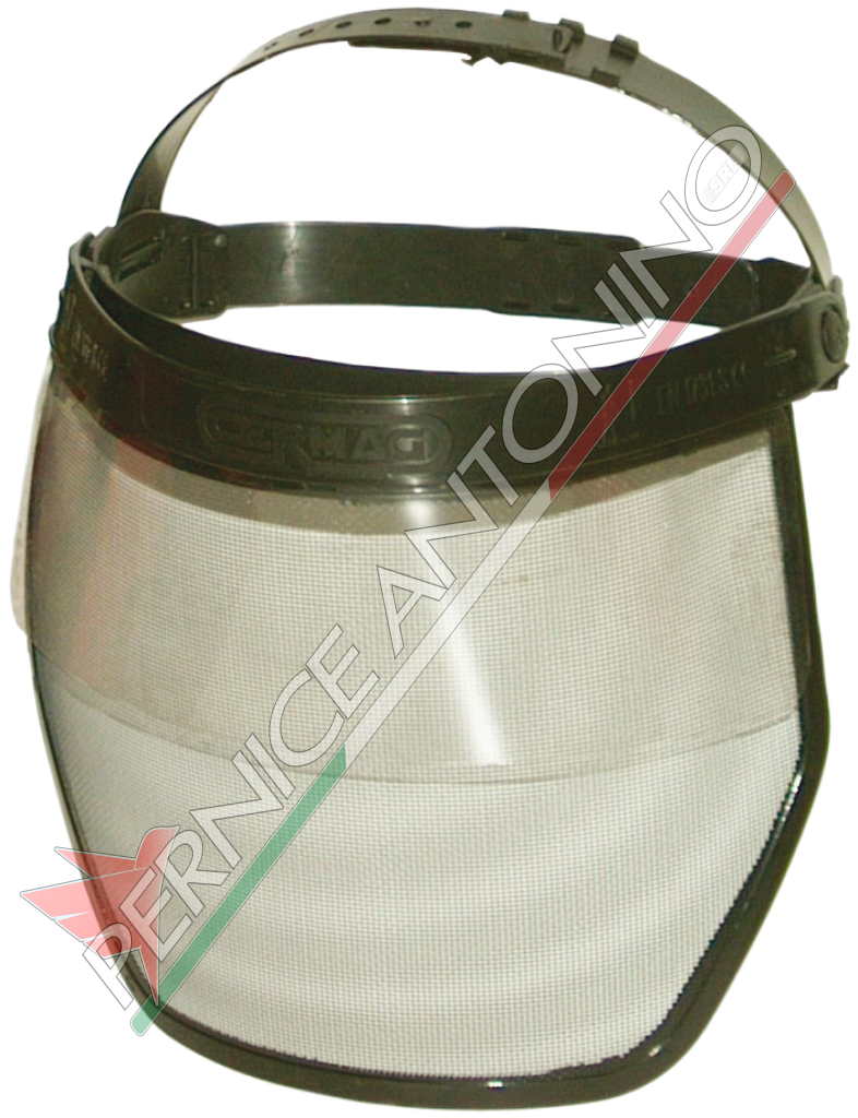 Visor in polycarbonate and metal gauze non reflecting