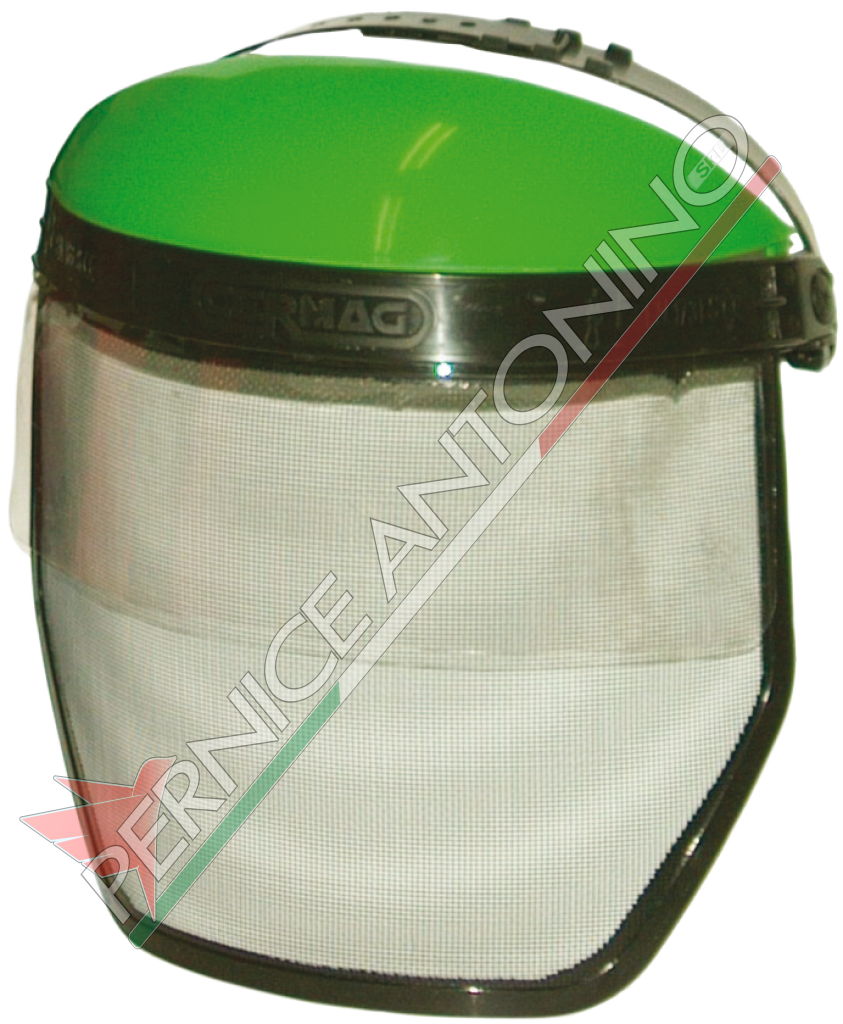  Visor in non reflecting metal gauze and polycarbonate with protective top