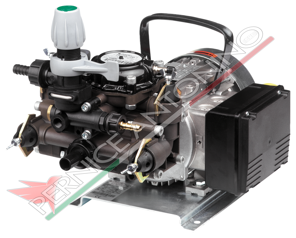 Single-phase electric pump with 2 membranes 1.25 HP with pressure regulator - MC20/20