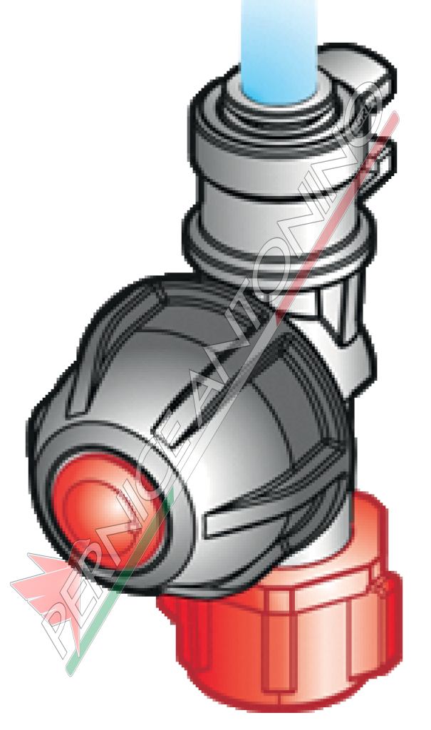 Uniget con innesto rapido per tubo Ø 8 mm, antigoccia e testina filettata G 3/8