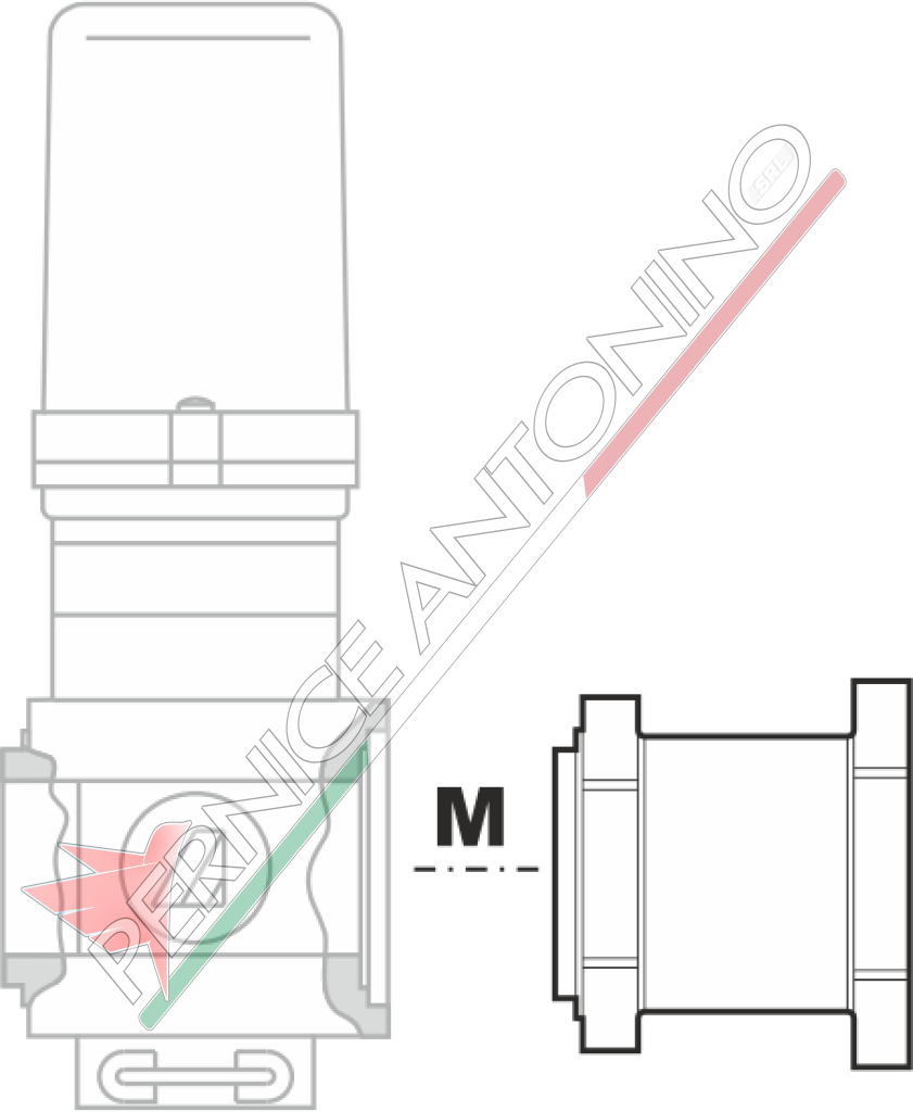 Coupling flange for 463/863 series valves