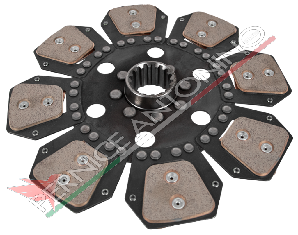 Disco frizione centrale a 8 pale rigido