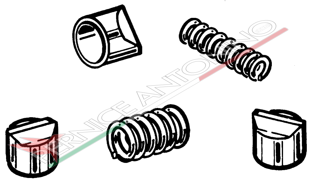 Nottolini con molle interne ed esterne per Walterscheid (8 nottolini)