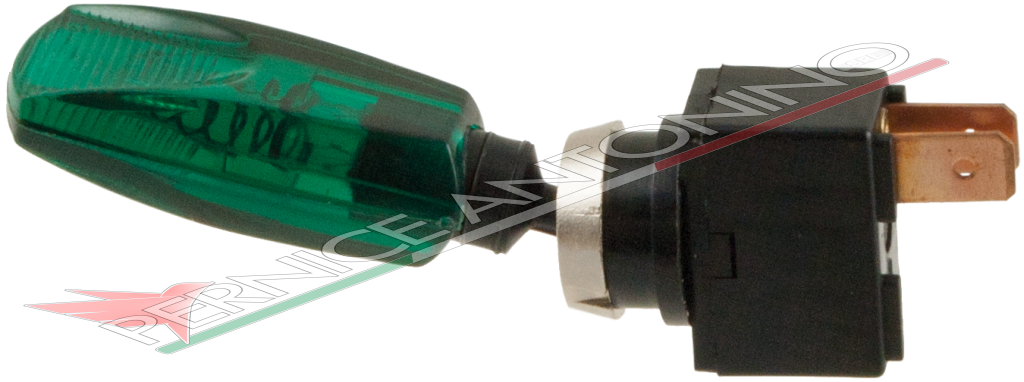 Lever switch with green light