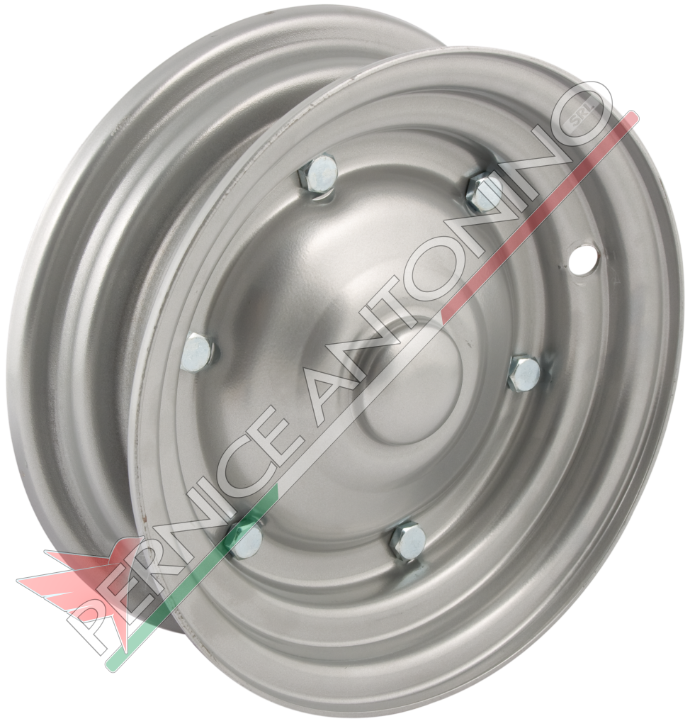 COMPLETE WHEEL, RIMS WITH AXLE ON BALL BEARINGS