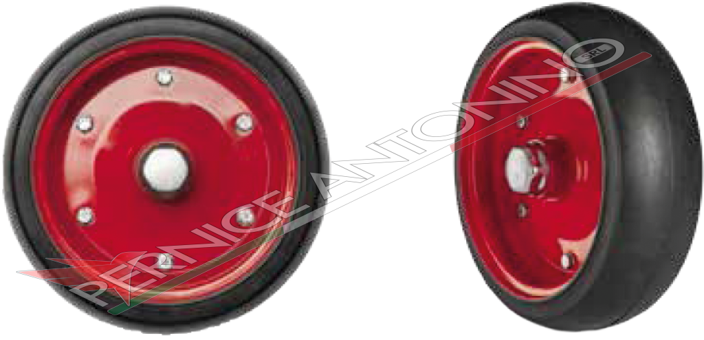 300x100 WHEEL WITH IRON RIM, HUB WITH GREASE NIPPLE AND PLUG