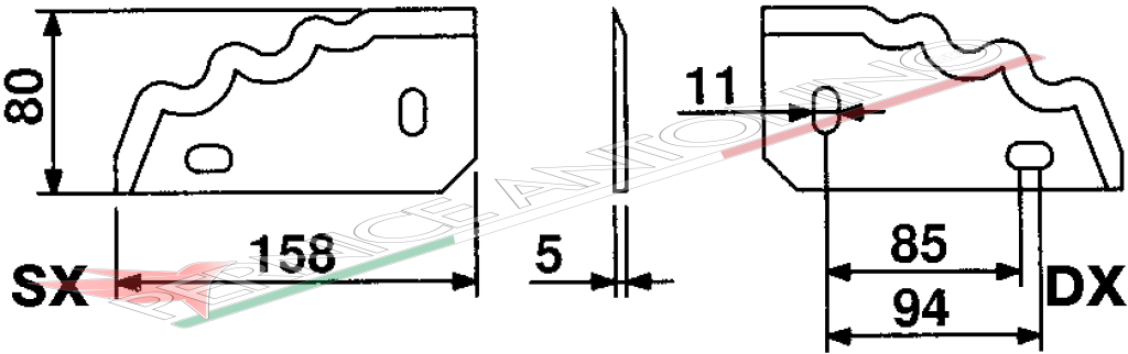 BLADES FOR MIXING-HORIZONTAL