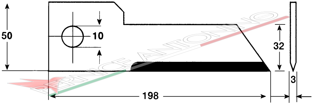 Contro coltello liscio