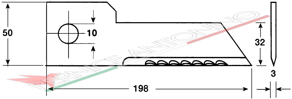 Contro coltello dentato