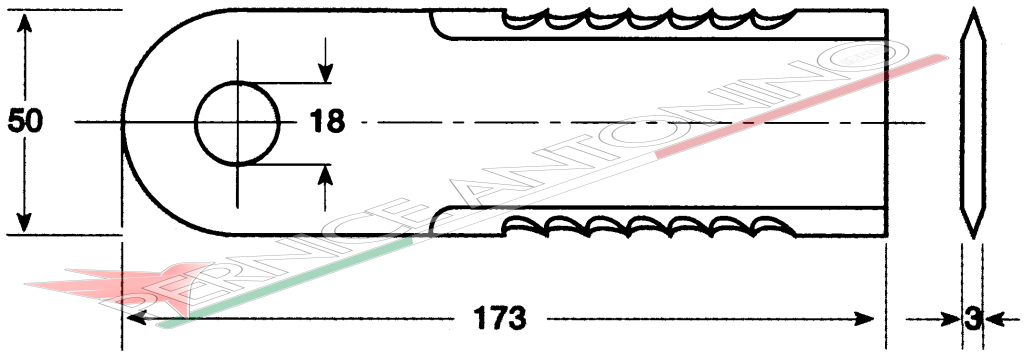 Mower toothed blade for forage cutting