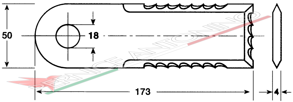 Mower toothed blade for forage cutting