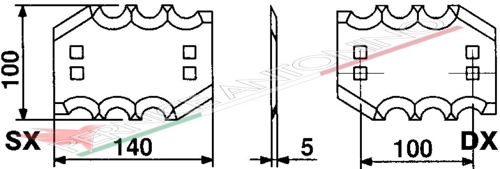 BLADES FOR MIXING-HORIZONTAL