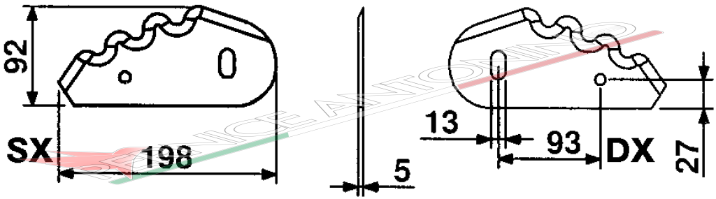 BLADES FOR MIXING-HORIZONTAL