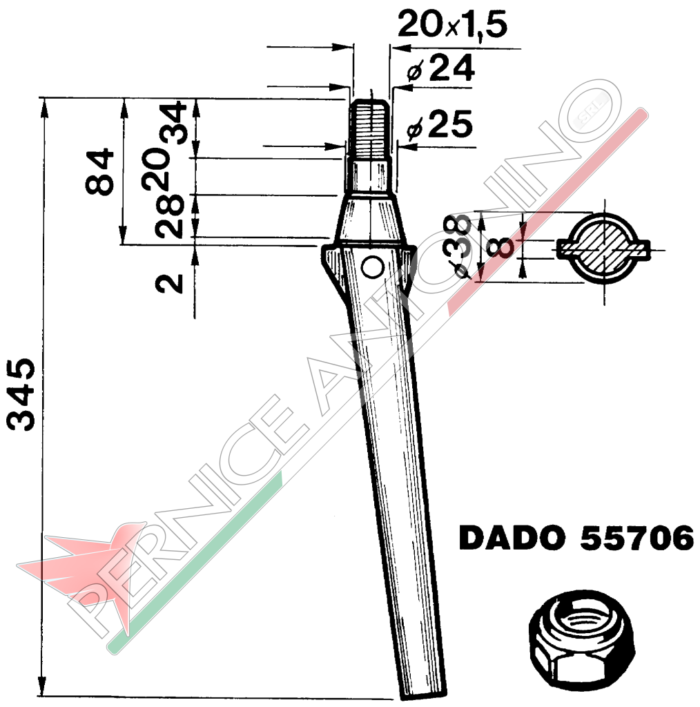 Dente per erpici rotativi - Conico