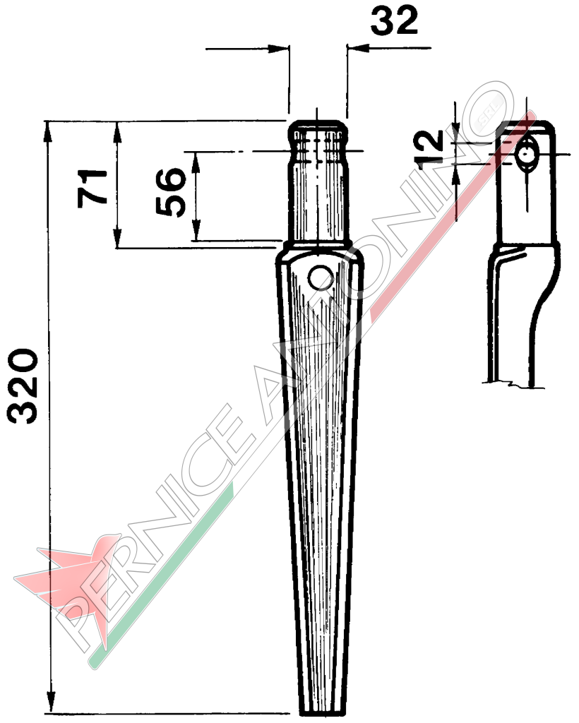 Tine for power harrows - RD