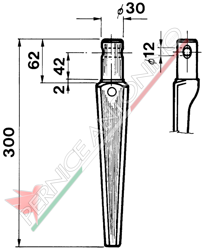 Tine for power harrows - RC