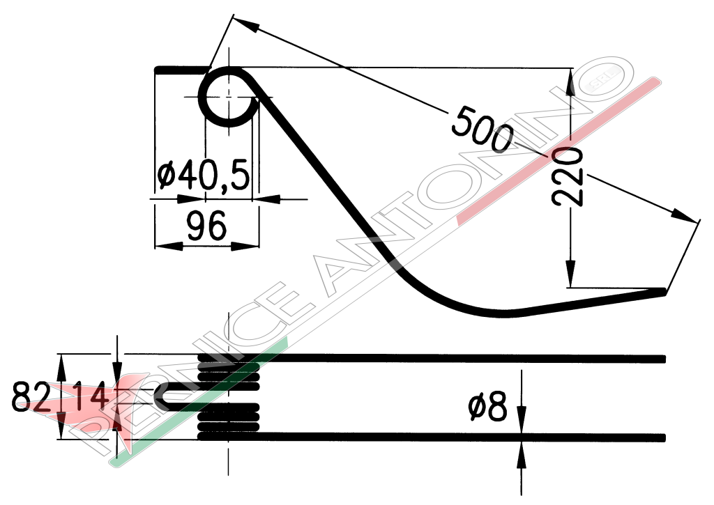 Rotary swather spring