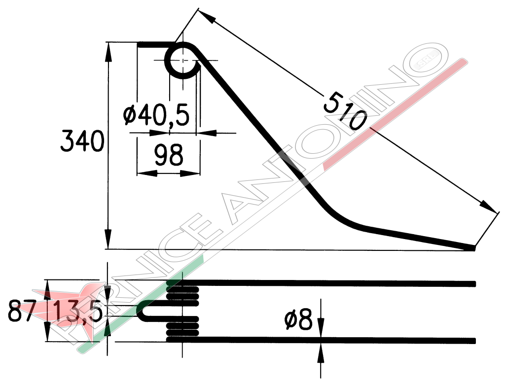 Rotary swather spring