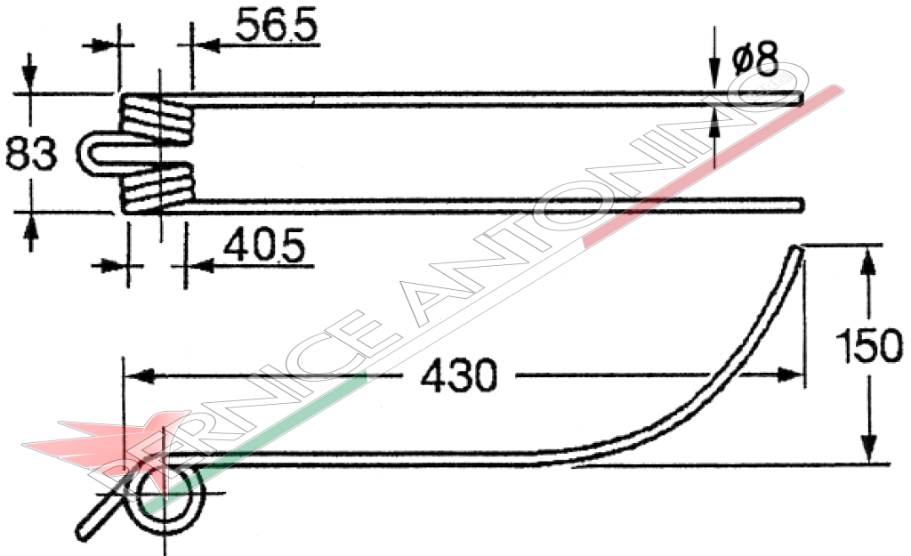 Rotary swather spring