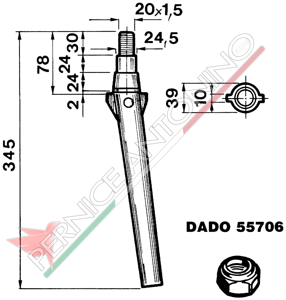 Dente per erpici rotativi - Conico