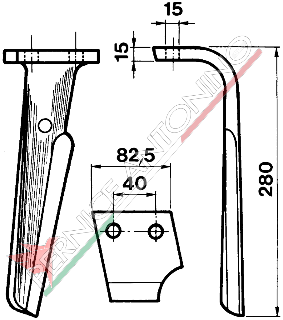 Dente per erpici rotativi - KG26