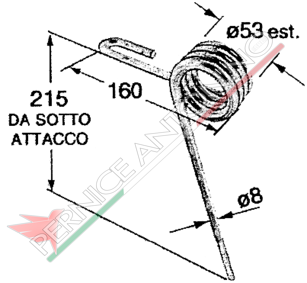 Dente posteriore aperto per seminatrice