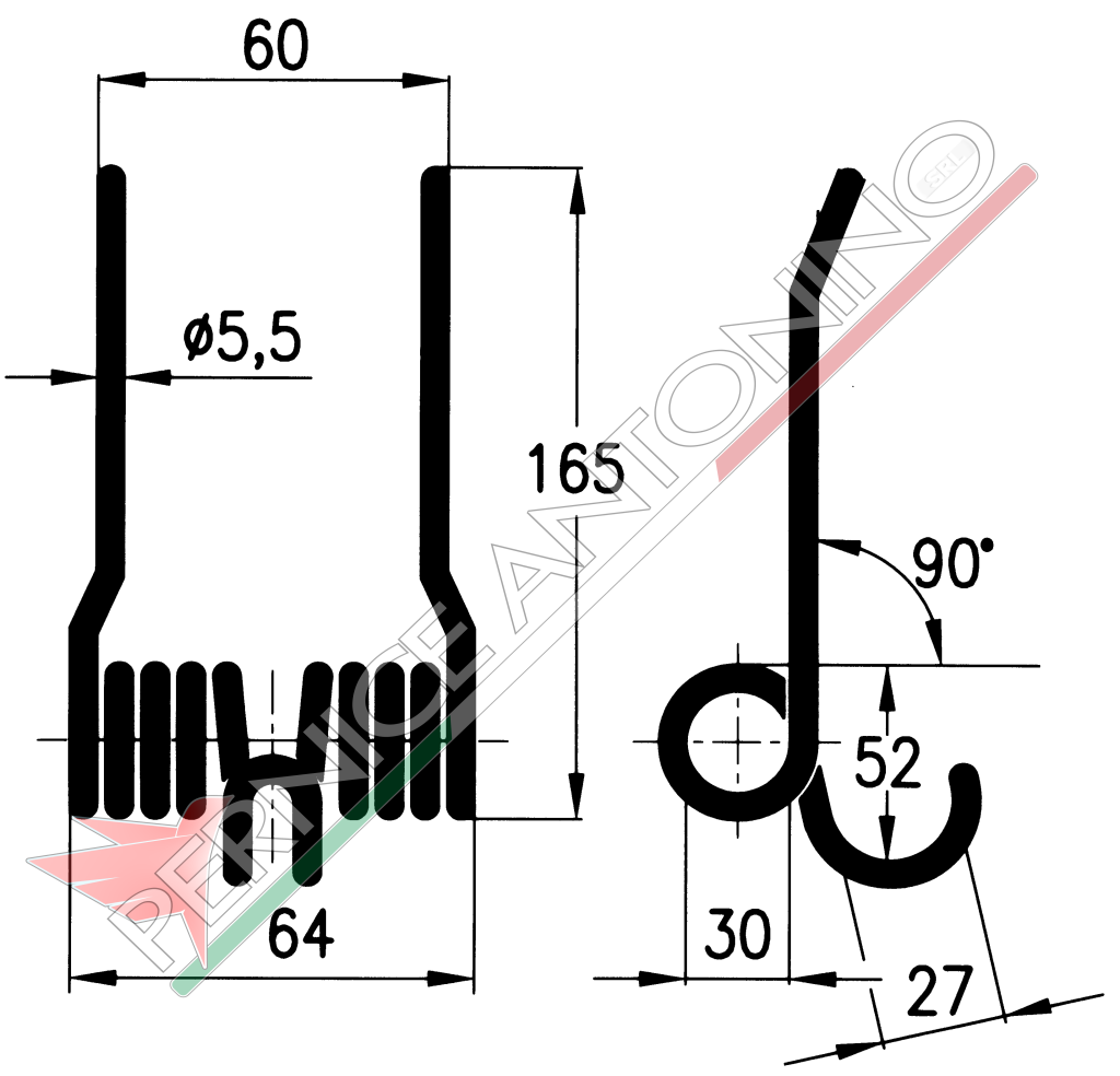 Spring for round baler