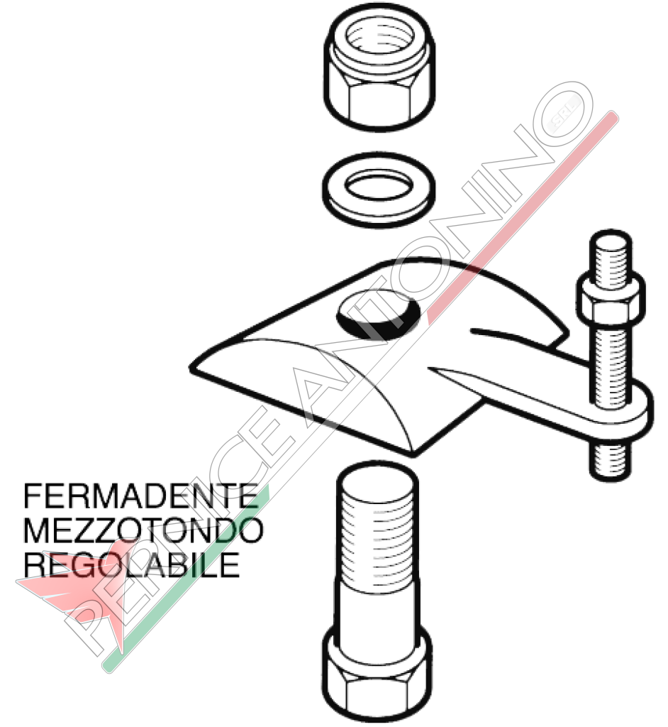 Tassello ferma molla mezzotondo regolabile FAHR