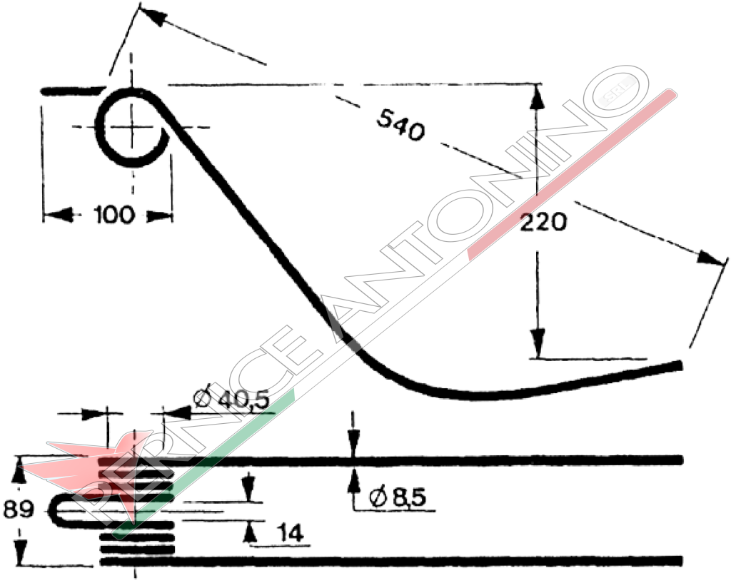 Rotary swather spring