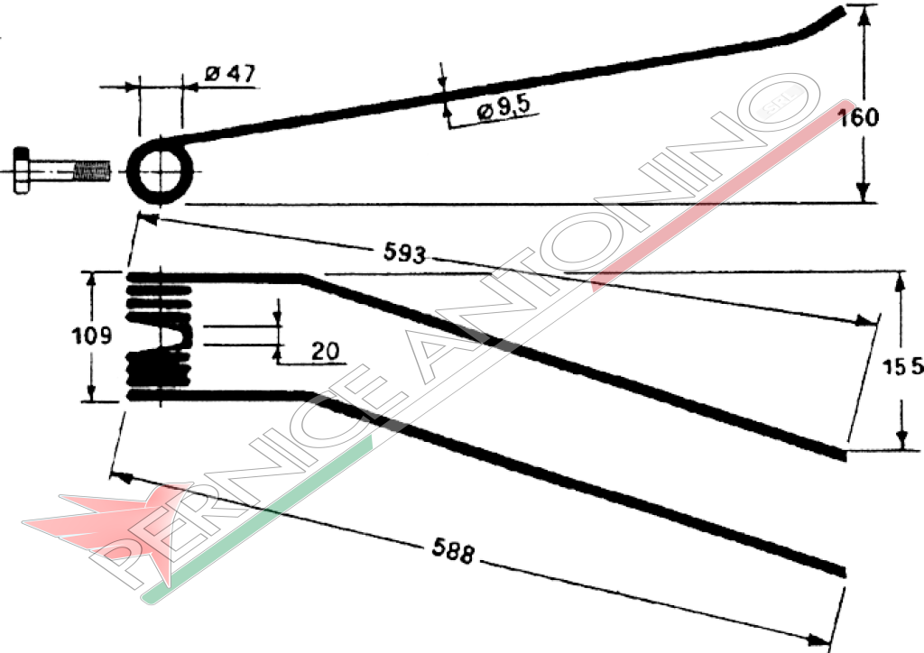 Rotary swather spring