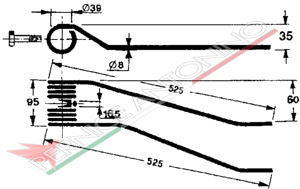 Rotary swather spring