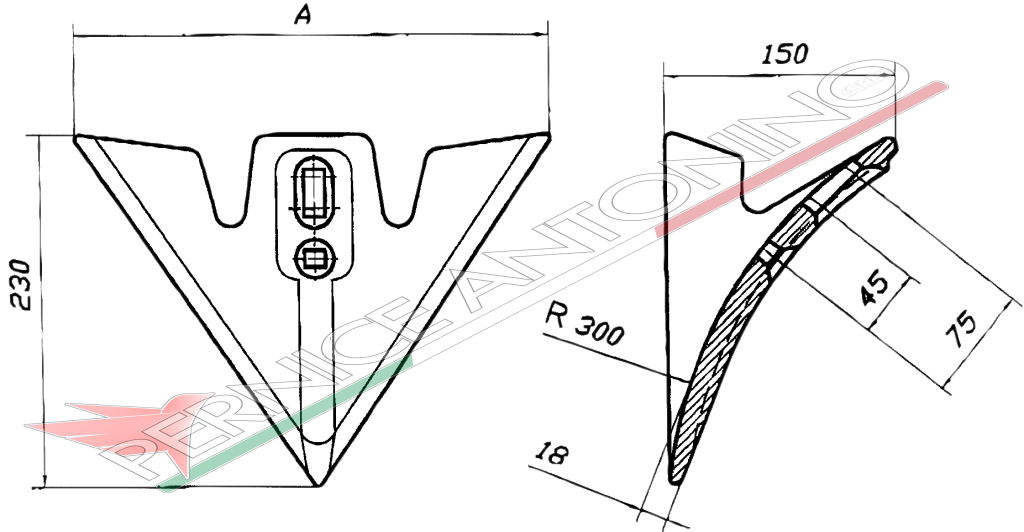 Duckfoot point for cultivator