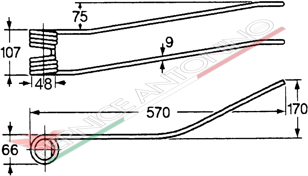 Rotary swather spring