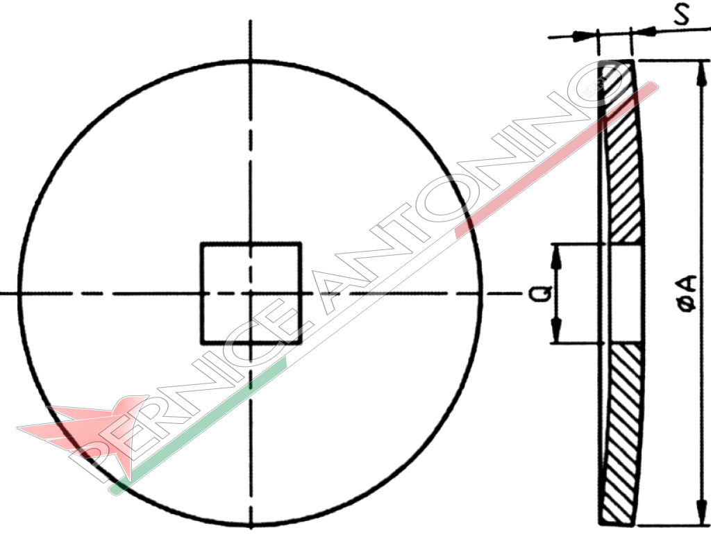 Convex flange for end of section