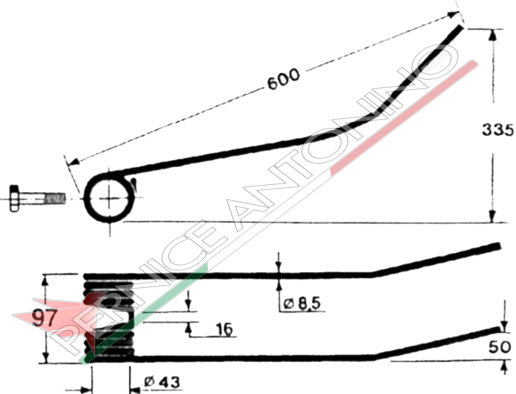 Rotary swather spring