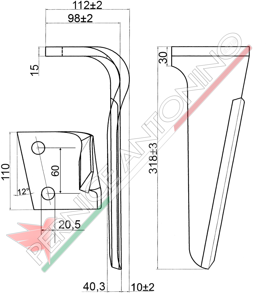 Dente per erpici rotativi - TOP