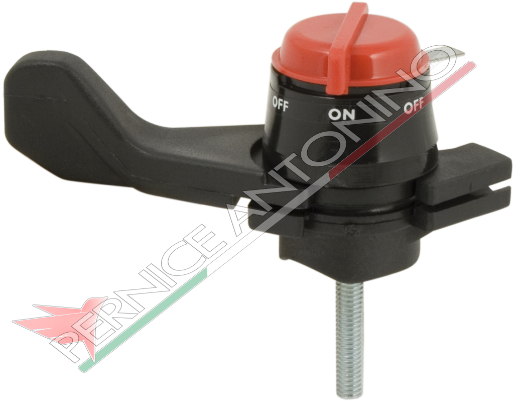 ACCELERATOR CONTROL LEVER IN NYLON, WITH ENGINE STOP PUSH BUTTON, THREAD 6MA, RIGHT, SCREW LENGHT 33 MM