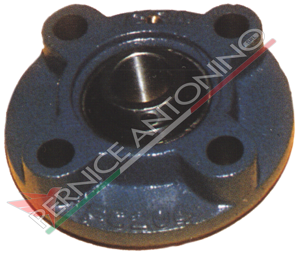 Selfaligning bearing support with round flange