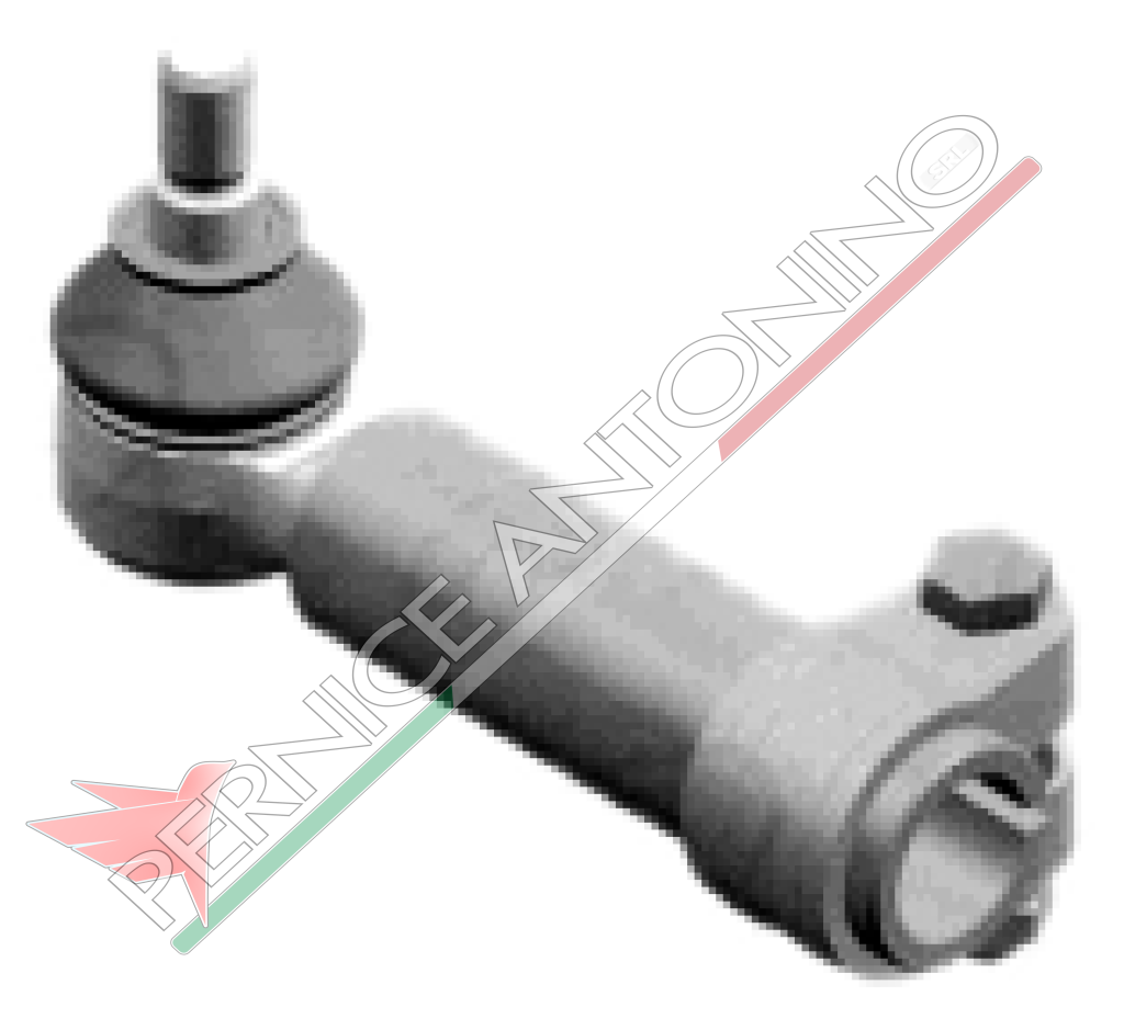 Steering rod end with steel bearing