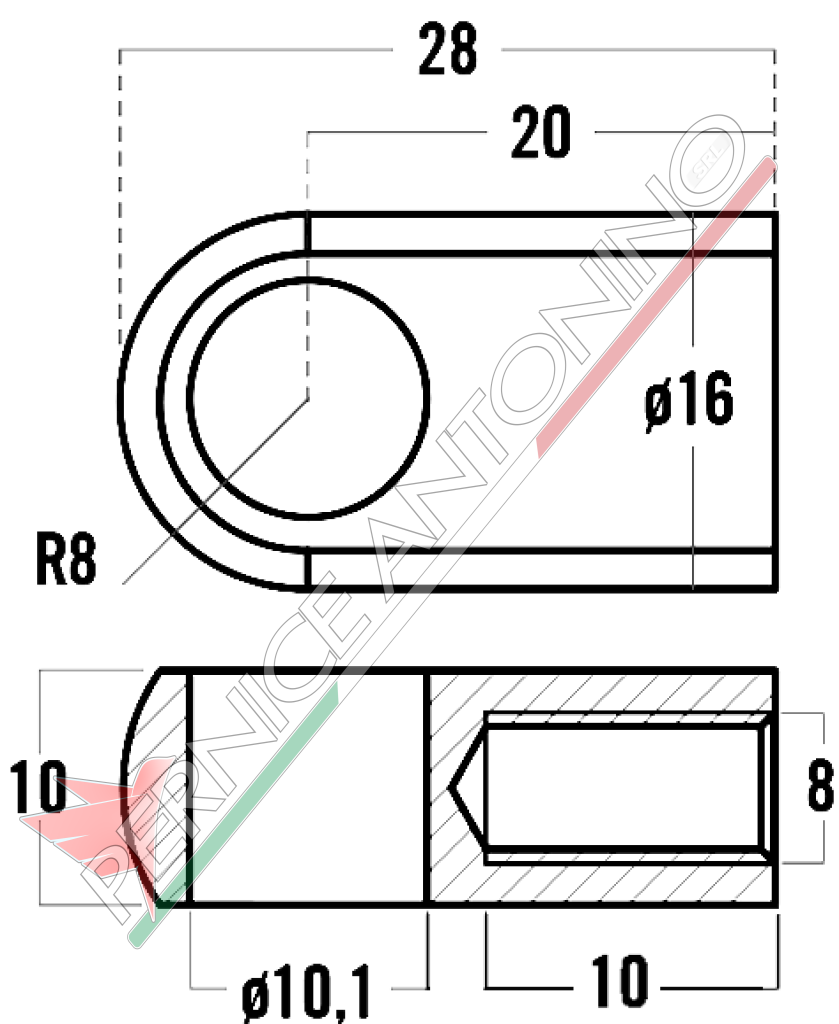 THREADED EYELETS FOR GAS SPRINGS